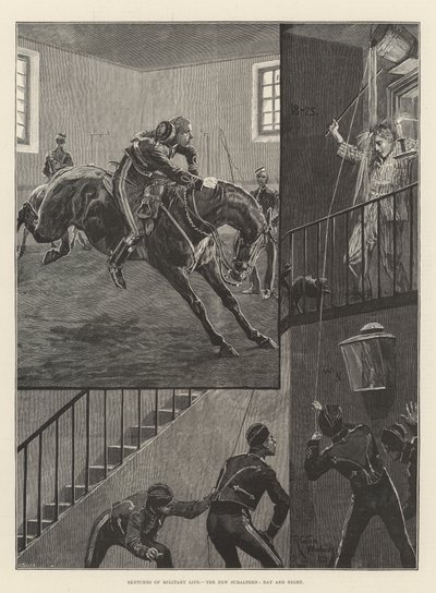 Sketches of Military Life, the New Subaltern, Day and Night by Richard Caton Woodville junior